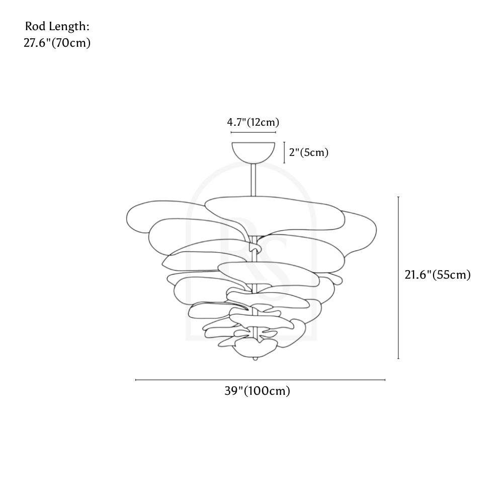 Aerlis Chandelier line drawing 4