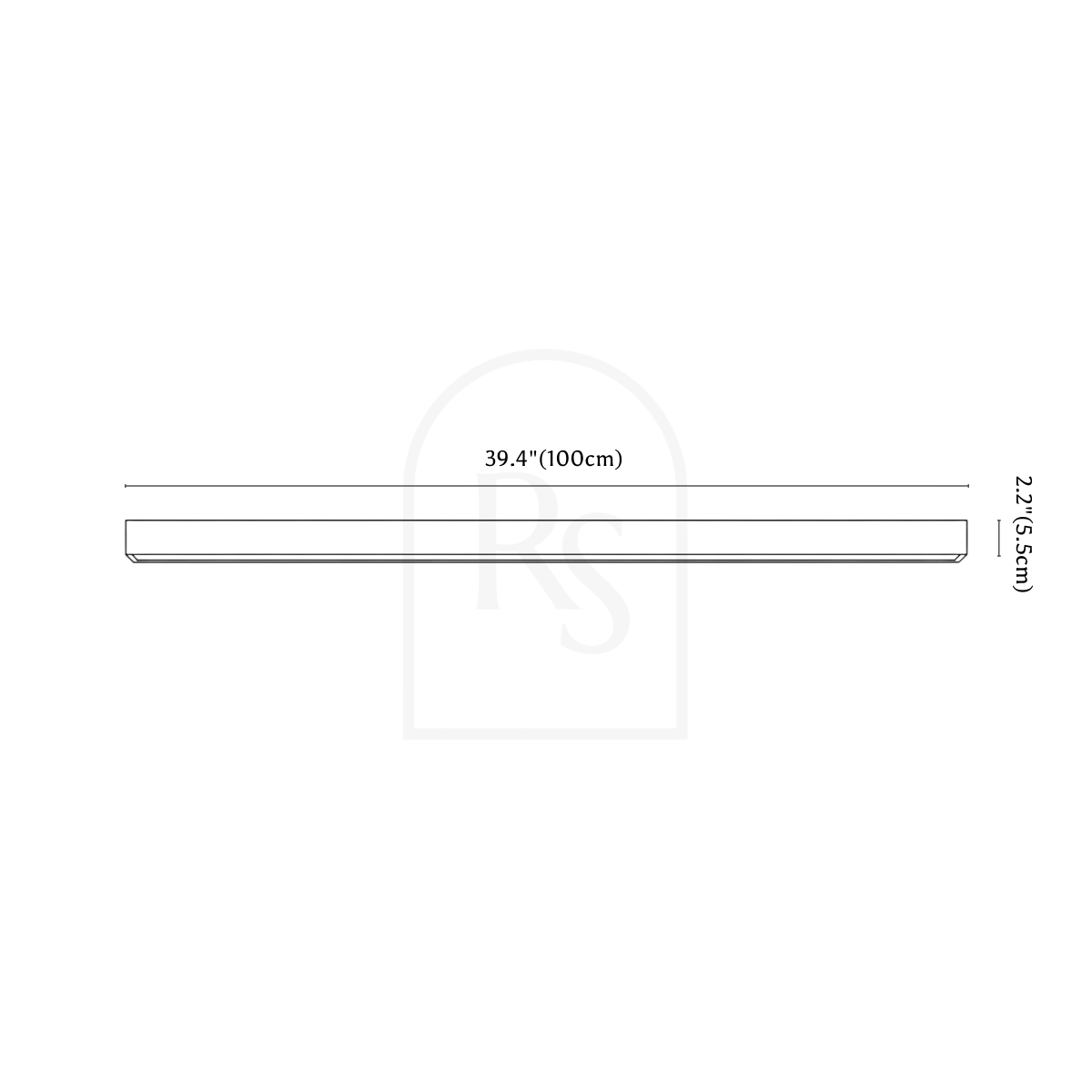 Neiro Ceiling Light line drawing 2
