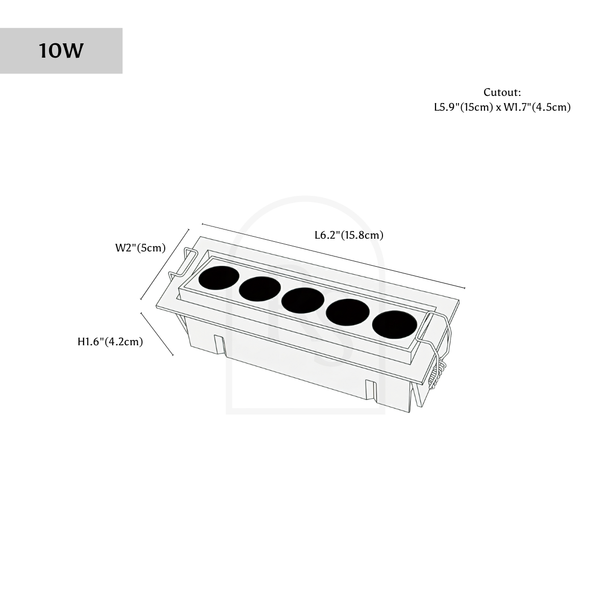 Morix Adjustable Downlight line drawing 1