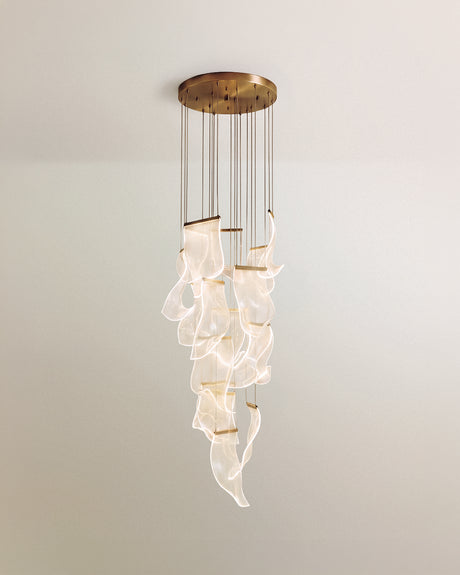 Sheets Chandelier (Round Ceiling Mount)