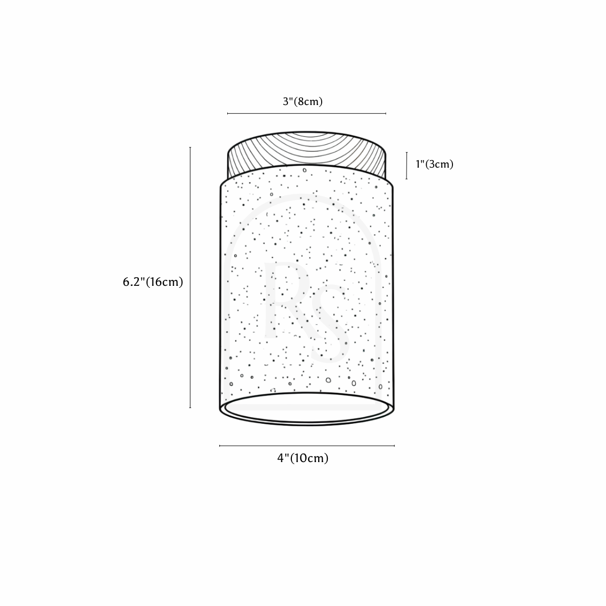 Alorium Ceiling Light line drawing 2
