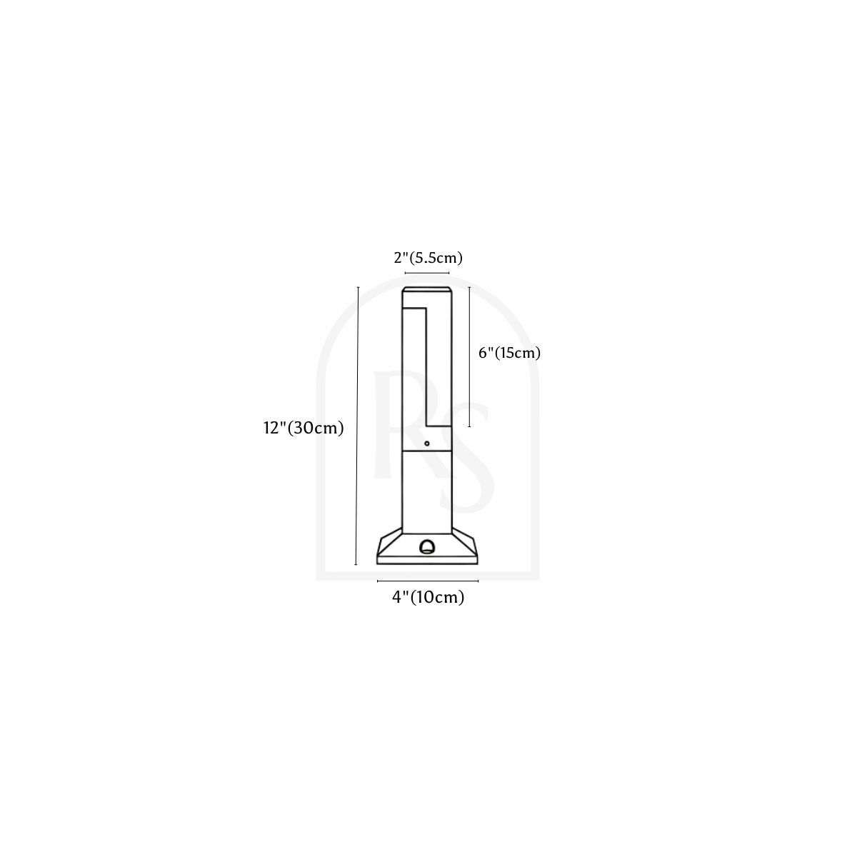 Anubis Bollard Light line drawing 1