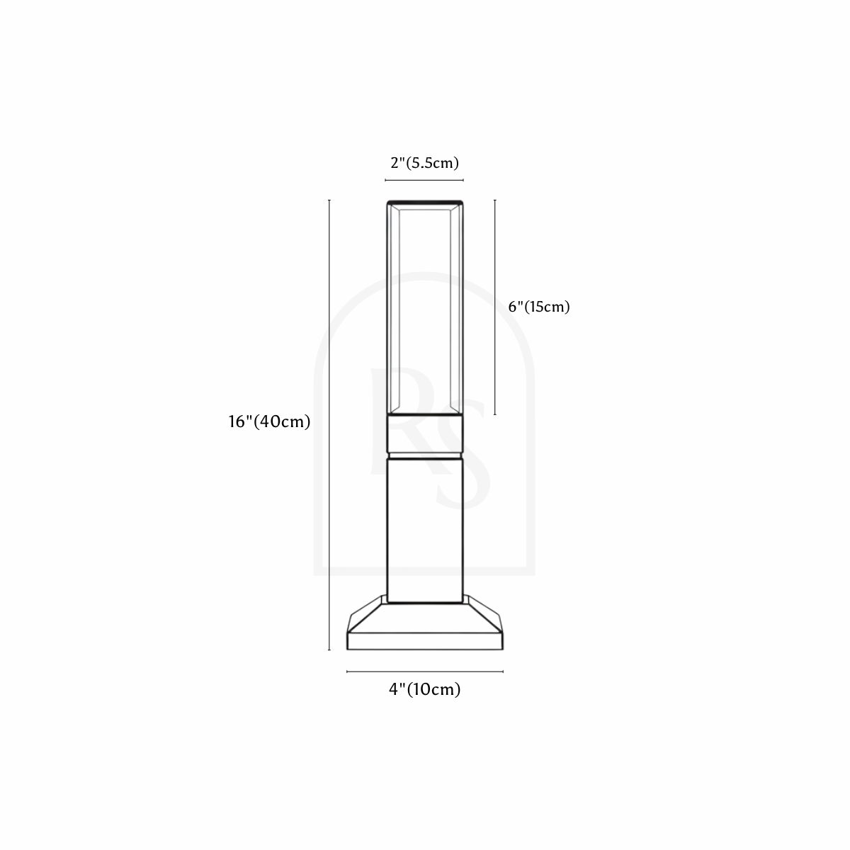 Anubis Bollard Light line drawing 2