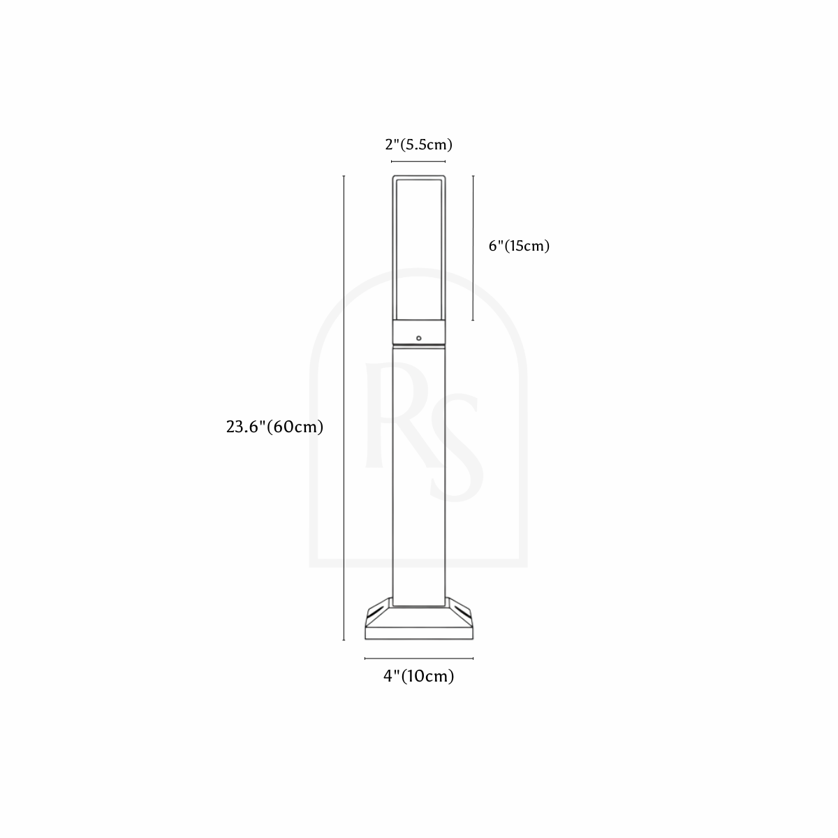 Anubis Bollard Light line drawing 3