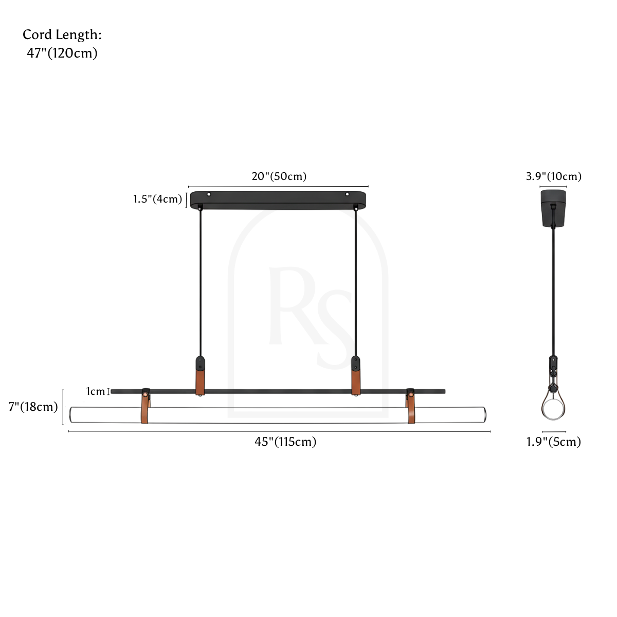 Solin Chandelier line drawing 2
