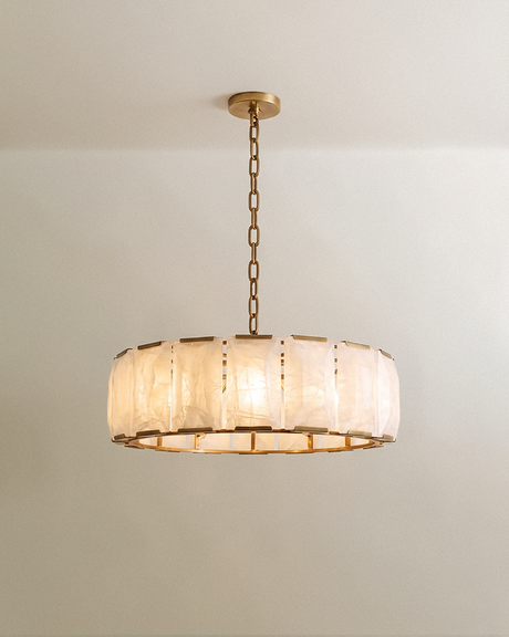 Sakhra Round Alabaster Chandelier