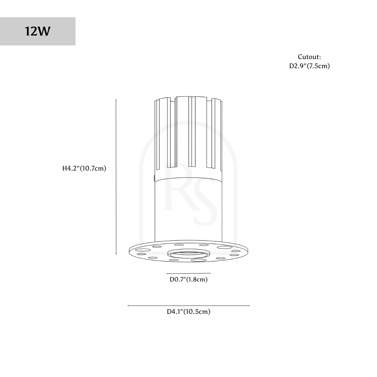 Torix Trimless Downlight line drawing 4