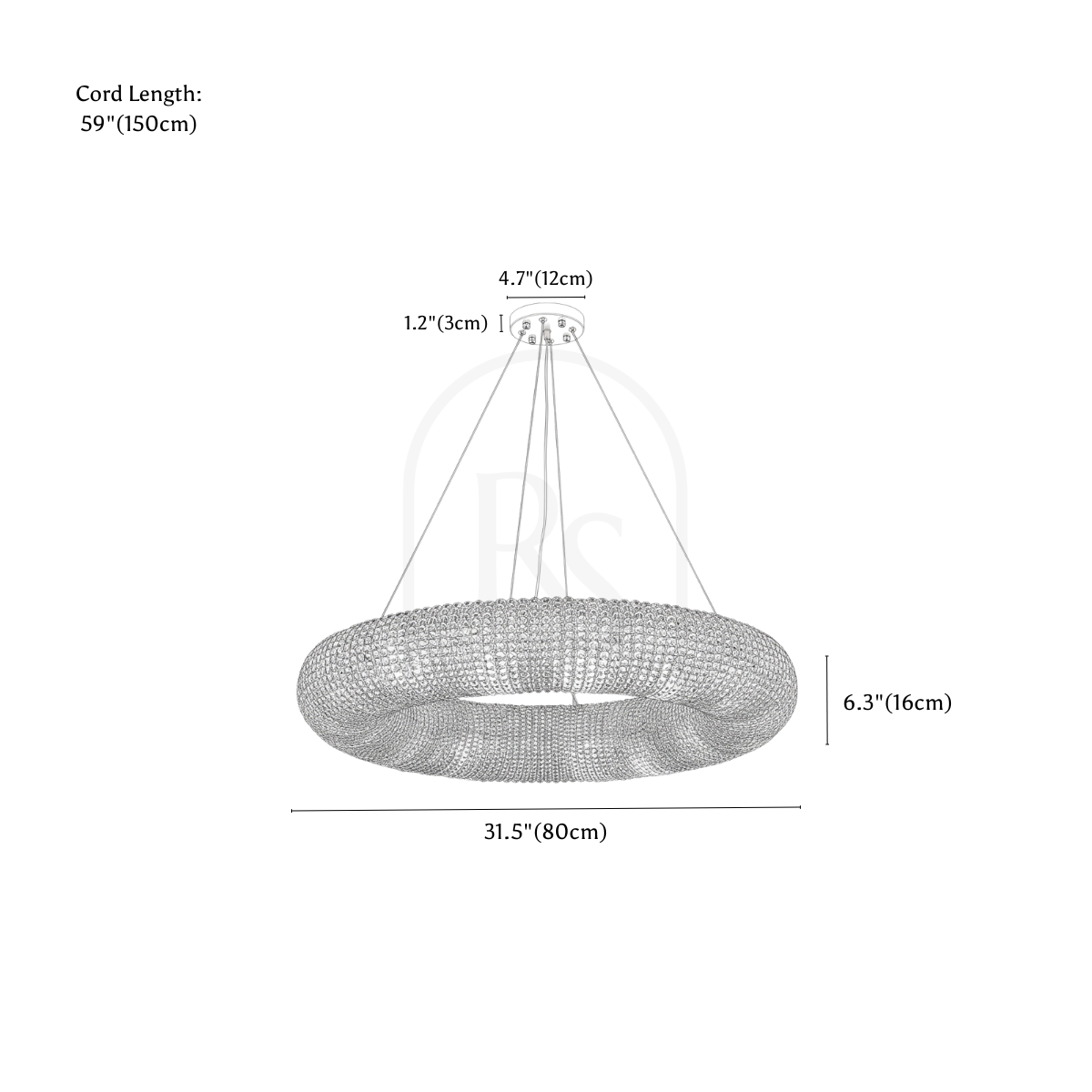 Baros Chandelier line drawing 1