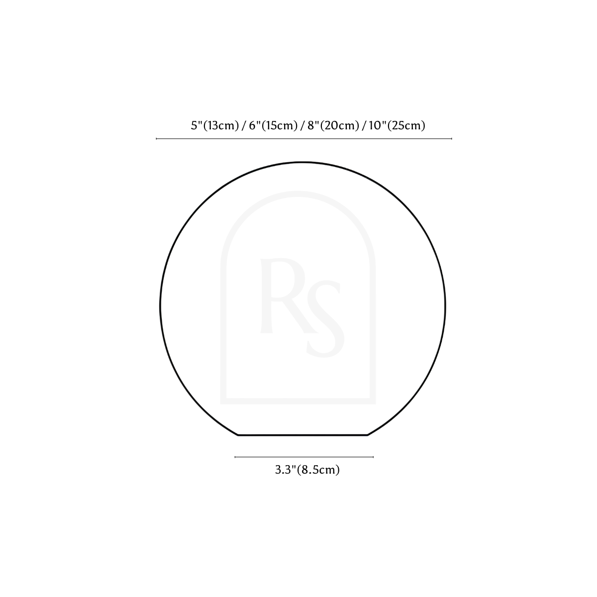 Globule Floor Lamp line drawing 1