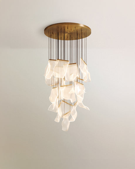 Sheets Chandelier (Round Ceiling Mount)