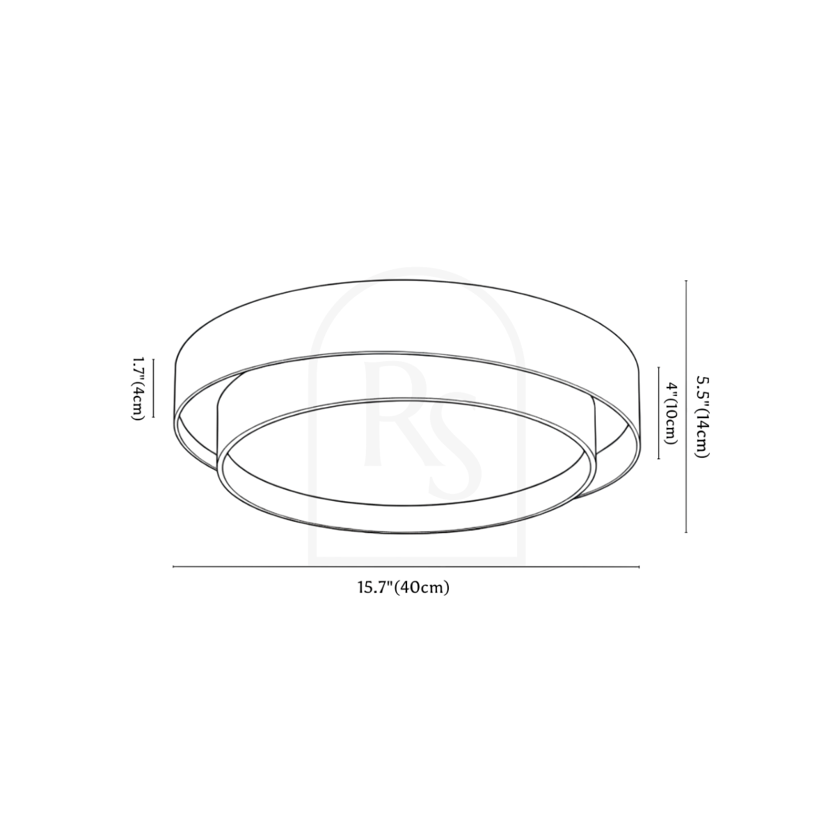 Novis Ceiling Light line drawing 1