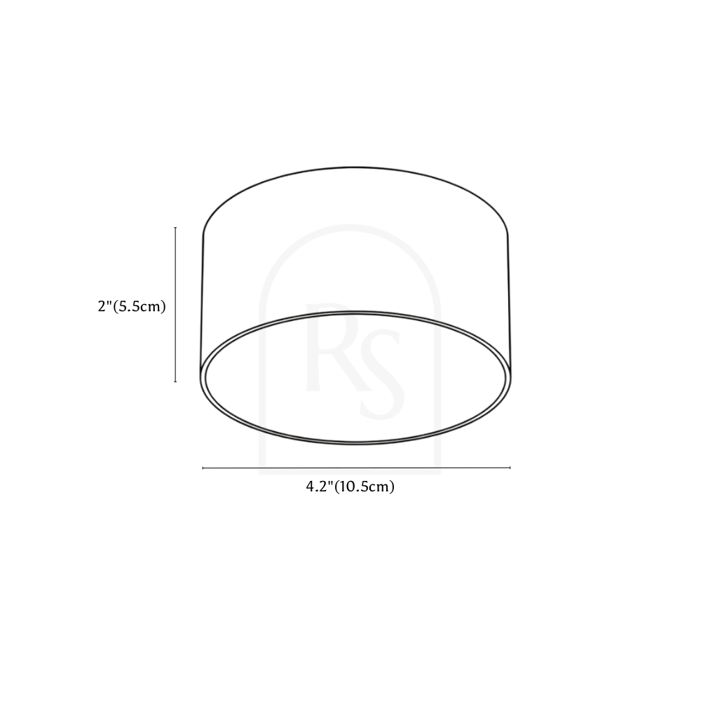Aziya Ceiling Light line drawing 2