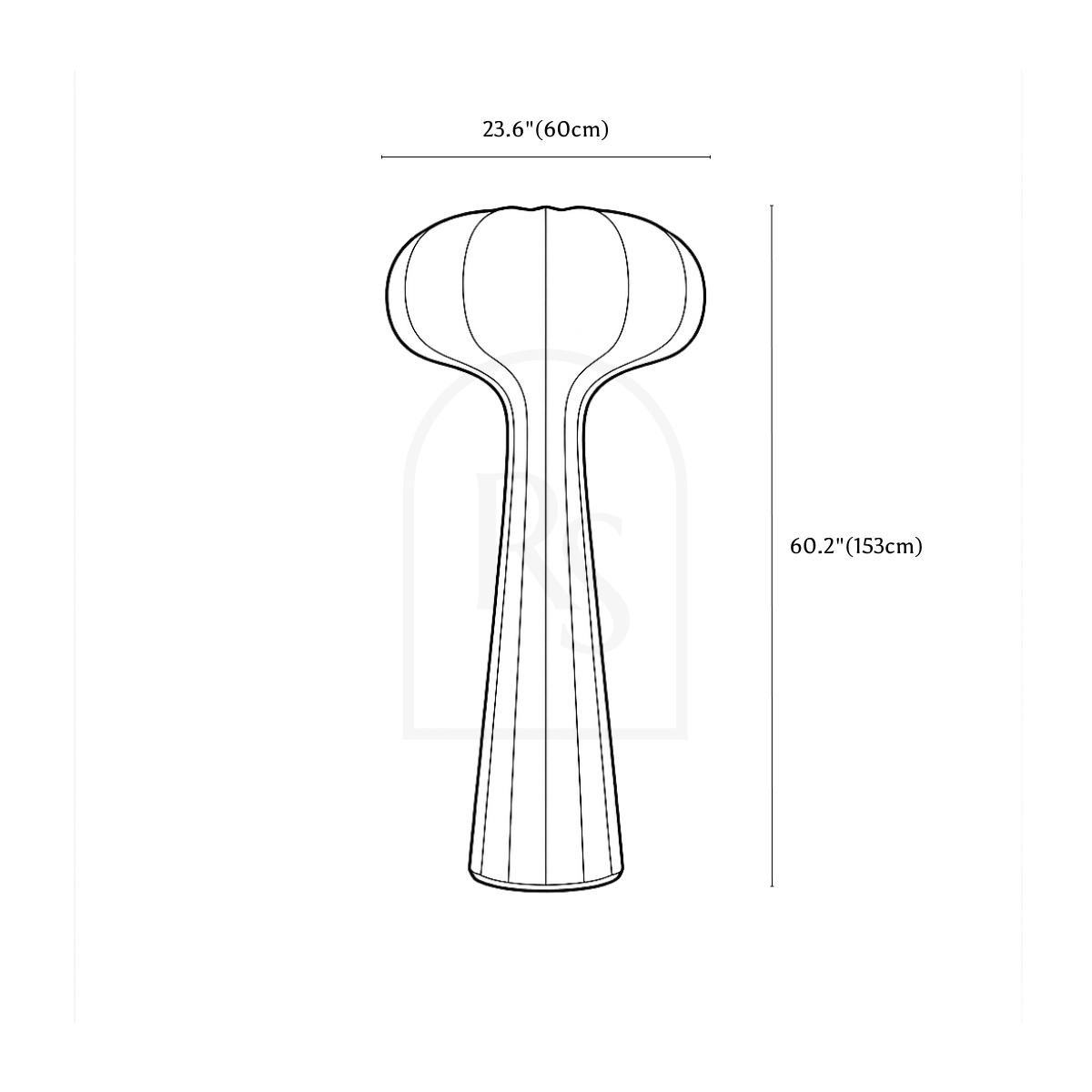 Himins Floor Lamp line drawing 1