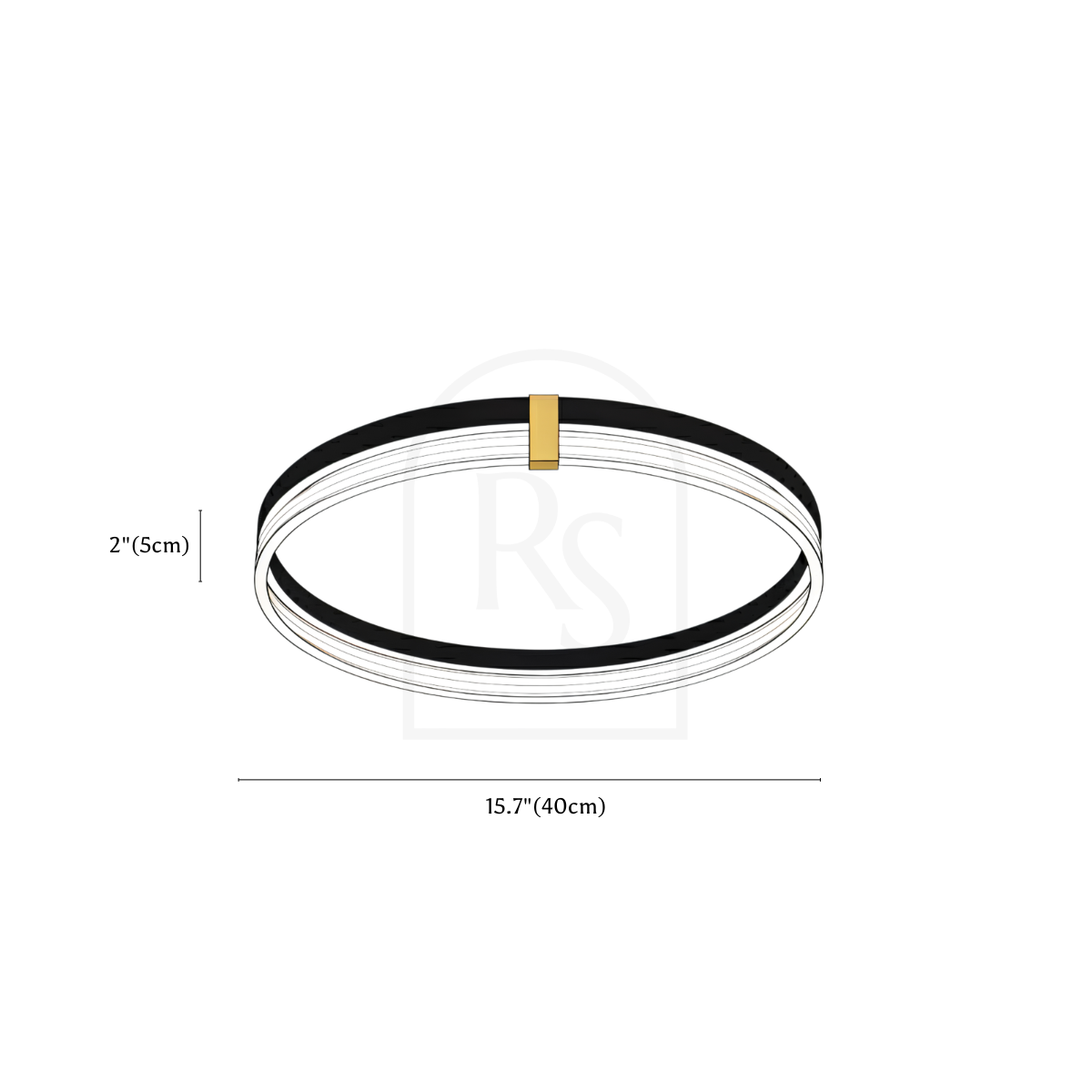 Nudara Ceiling Light line drawing 1