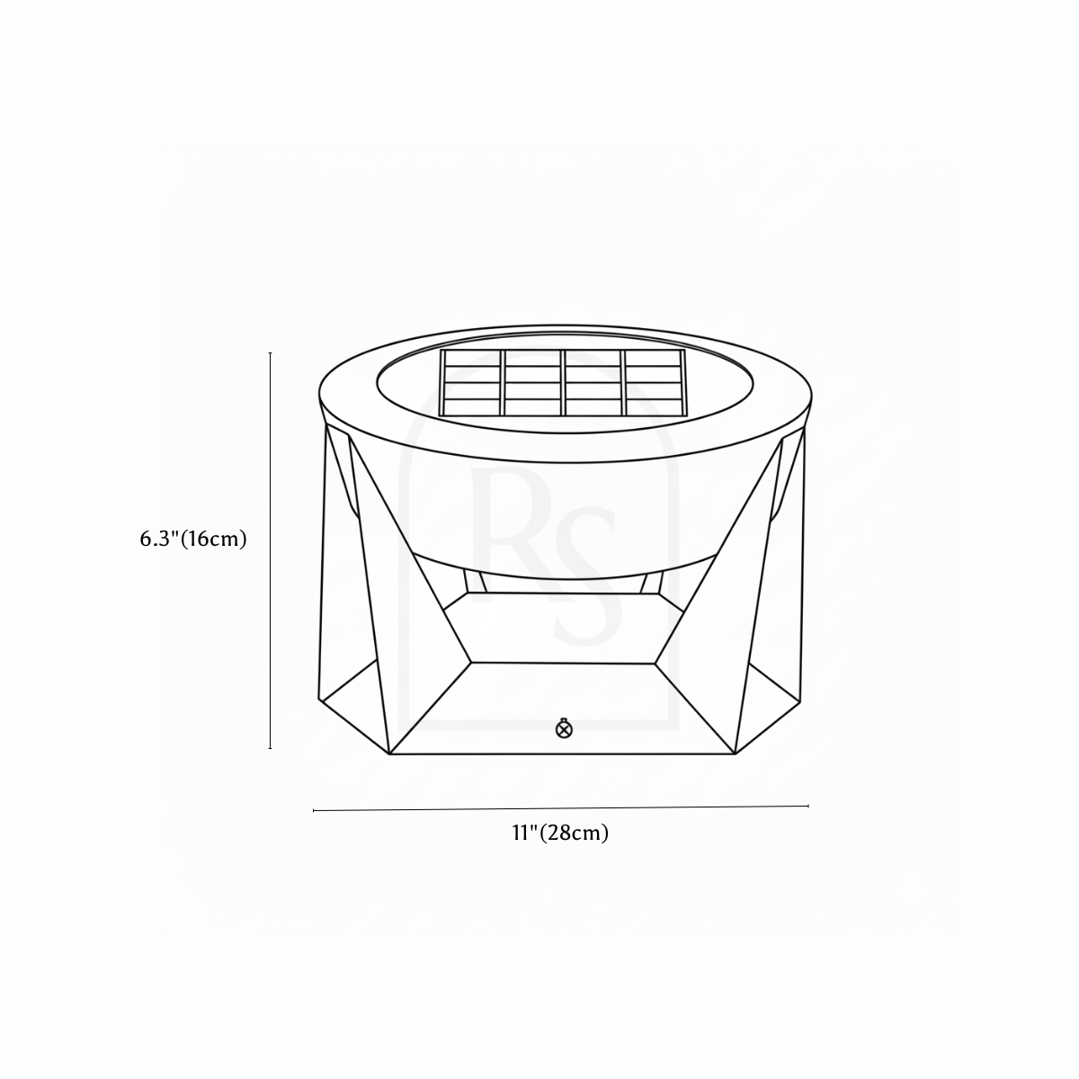 Lito Outdoor Garden Lamp line drawing 2