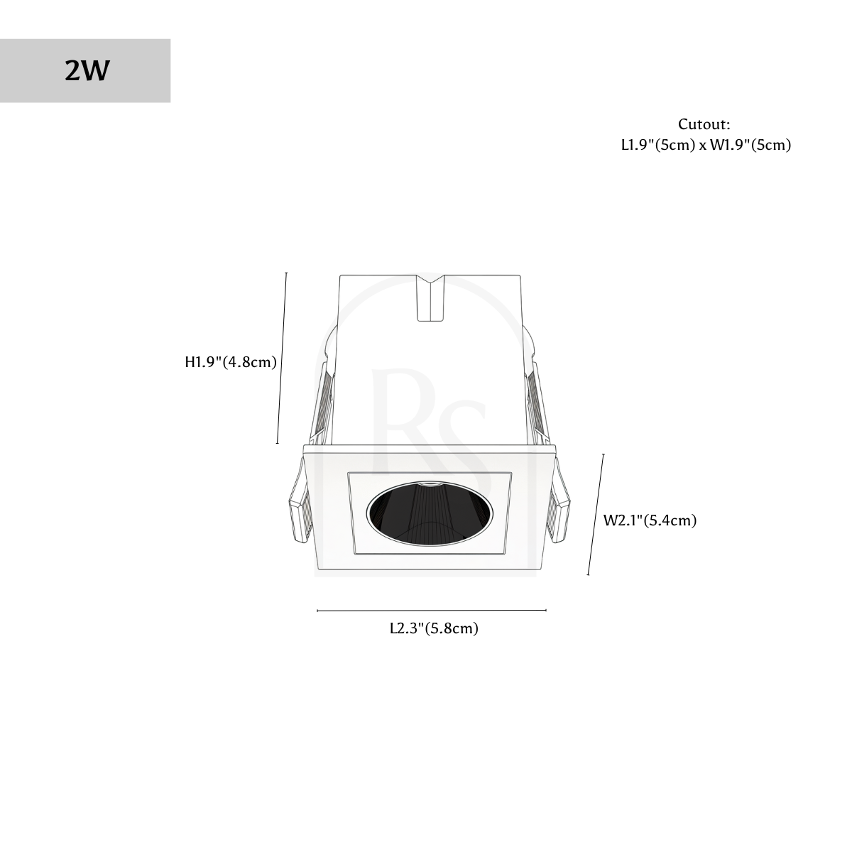 Civor Downlight line drawing 1