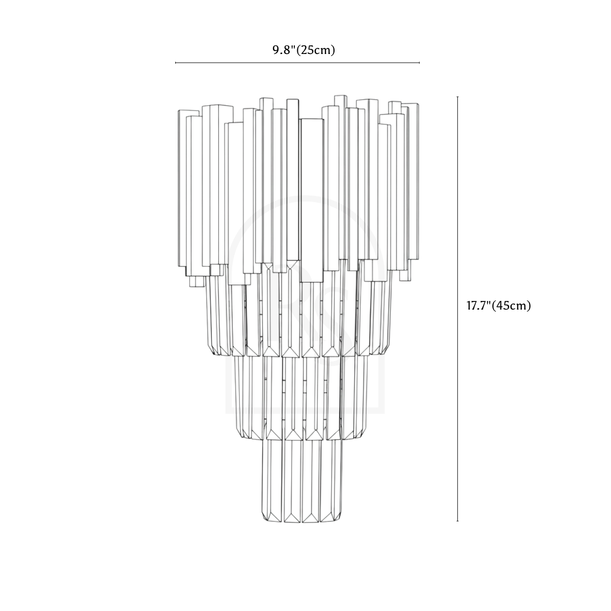 Adonia Wall Lamp line drawing 1