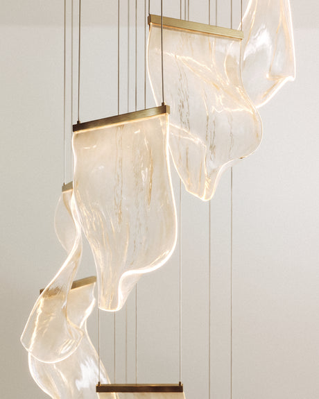Sheets Chandelier (Rectangle Ceiling Mount)