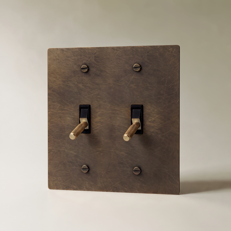 The Architectural Brass 4-Way Toggle Switch (1 to 5 Gang) - Open Box