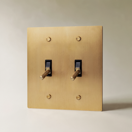 The Architectural Brass 4-Way Toggle Switch (1 to 5 Gang) - Open Box