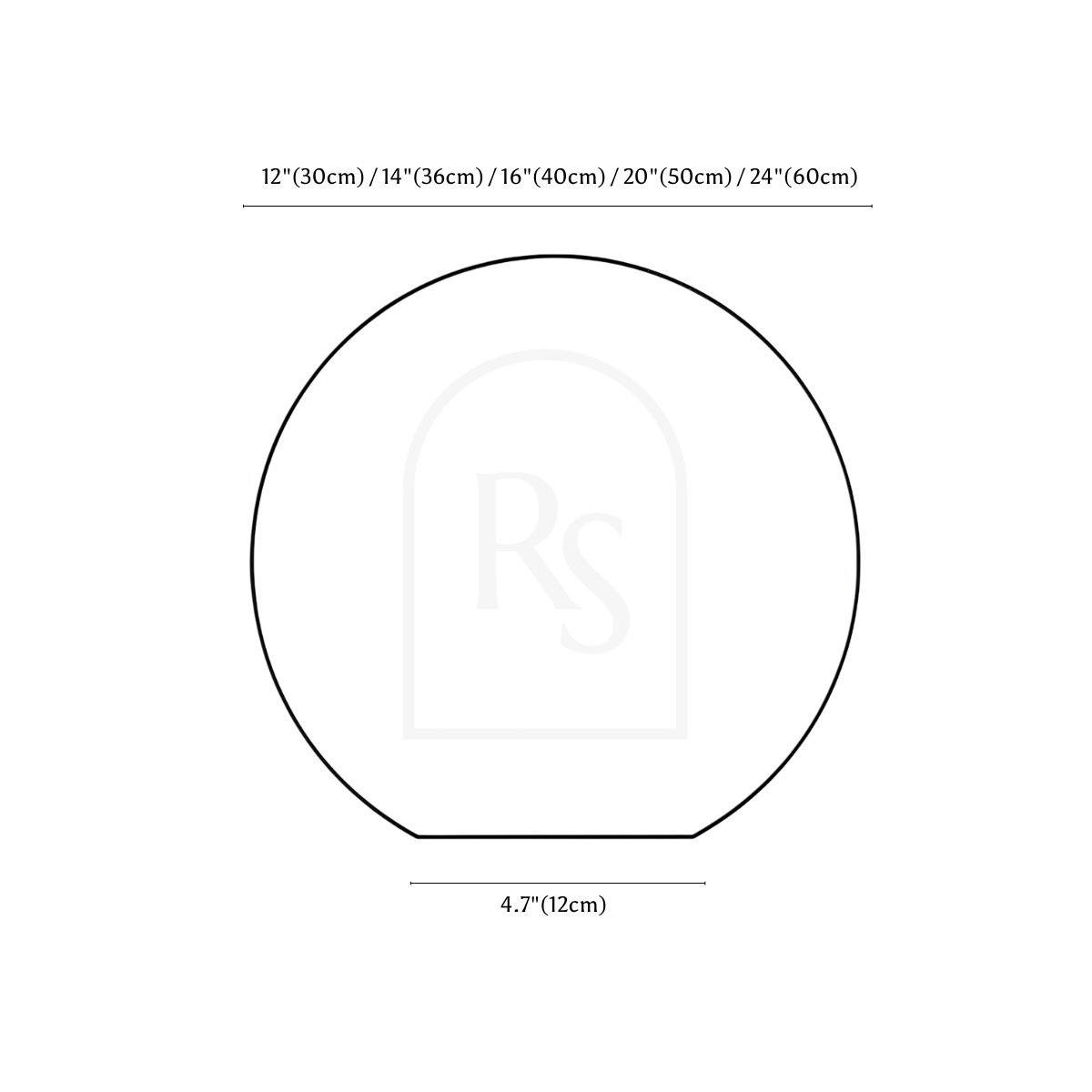 Globule Floor Lamp line drawing 2