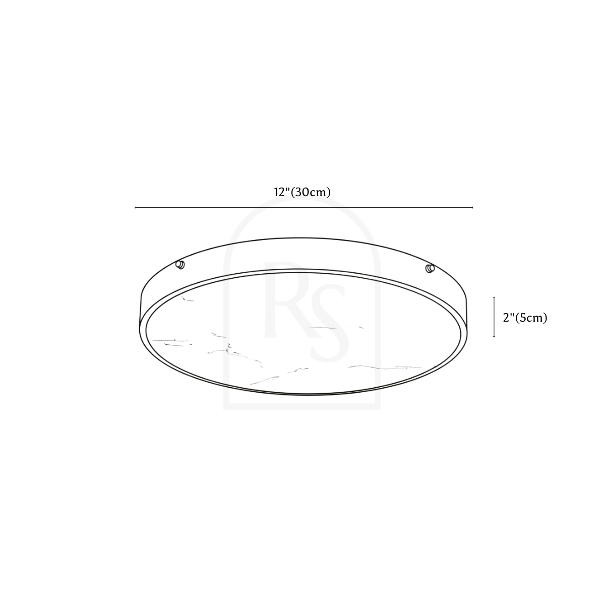 Nuvia Ceiling Light line drawing 1
