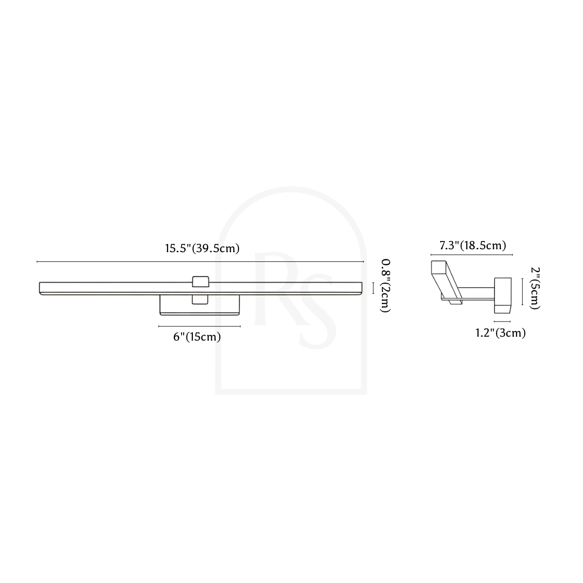 Eazer Wall Lamp line drawing 1