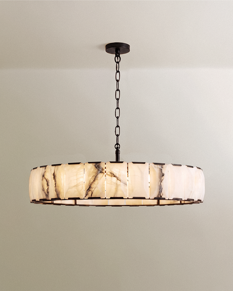 Sakhra Round Alabaster Chandelier