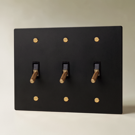The Architectural Brass 4-Way Toggle Switch (1 to 5 Gang) - Open Box