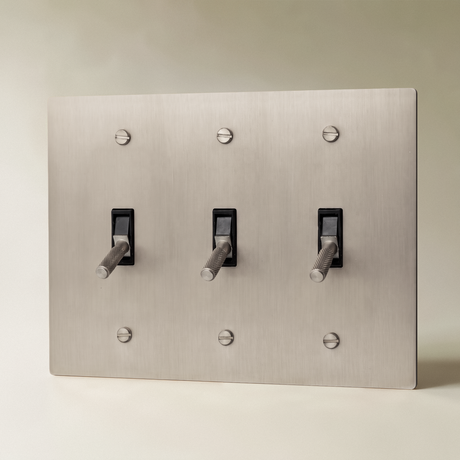 The Architectural Brass 4-Way Toggle Switch (1 to 5 Gang) - Open Box