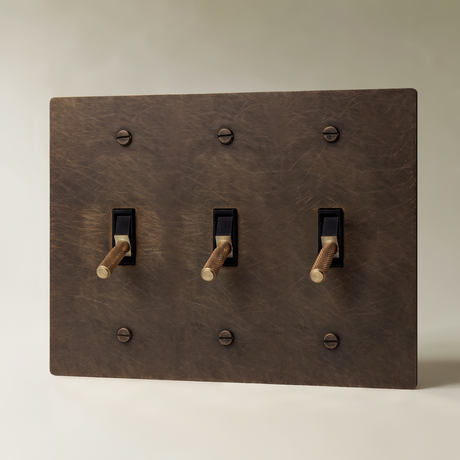 The Architectural Brass 4-Way Toggle Switch (1 to 5 Gang) - Open Box