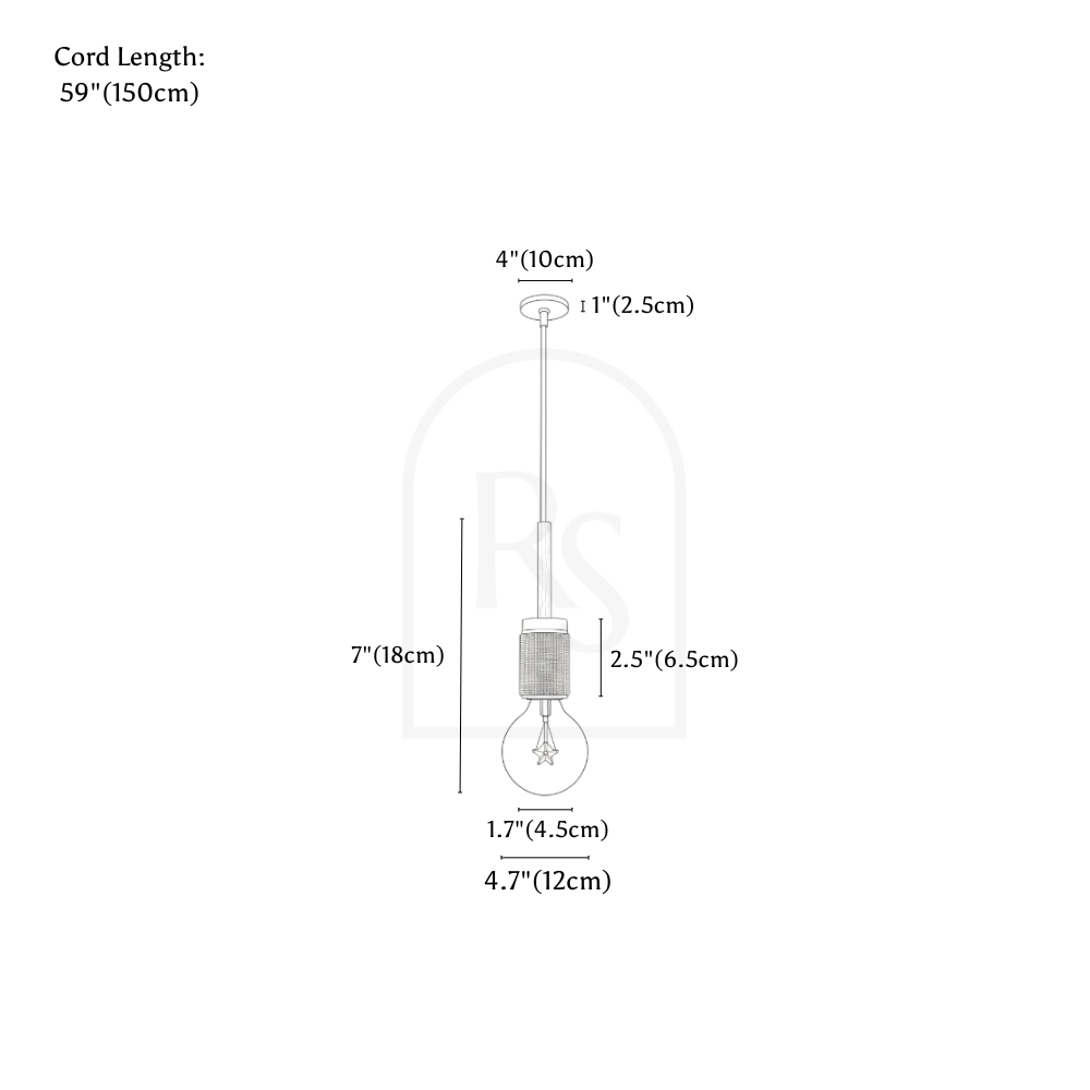 Zafiris Pendant Light line drawing 2
