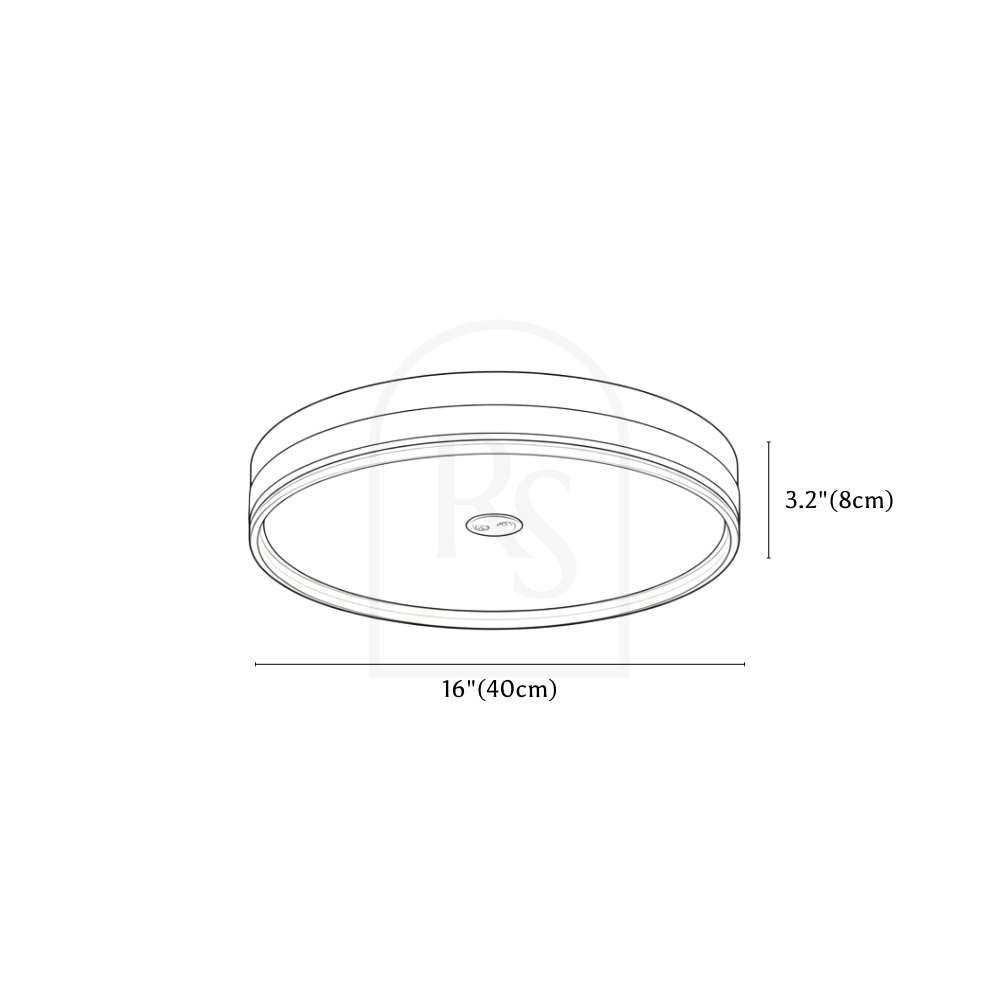 Aven Ceiling Light line drawing 1