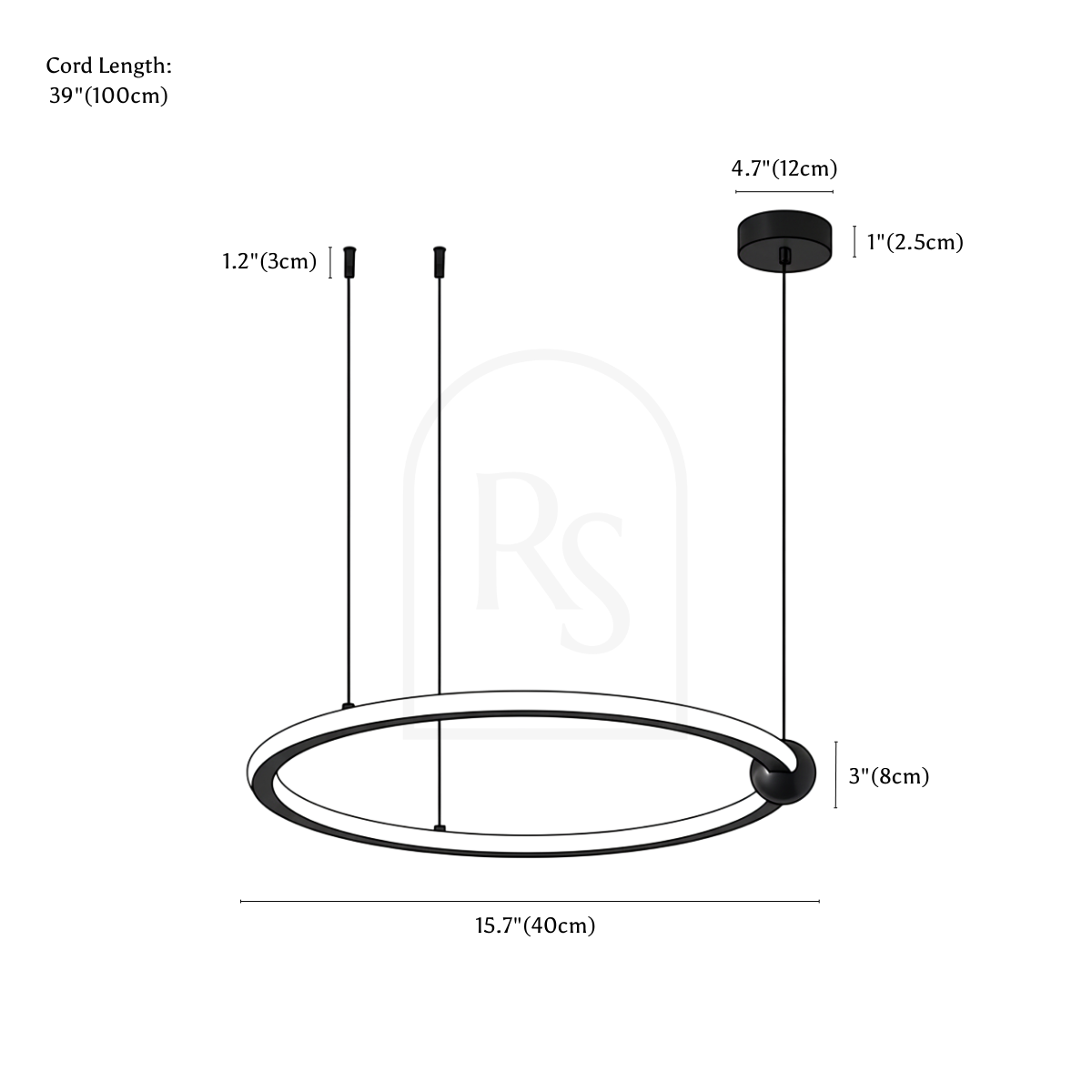 Frilo Chandelier line drawing 1