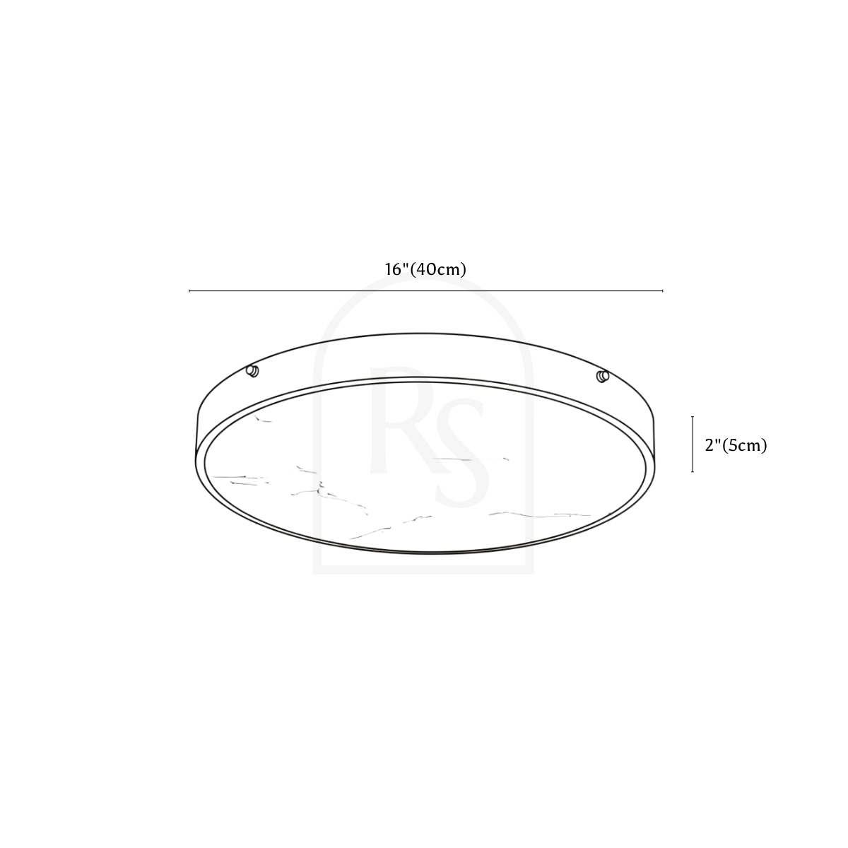 Nuvia Ceiling Light line drawing 2
