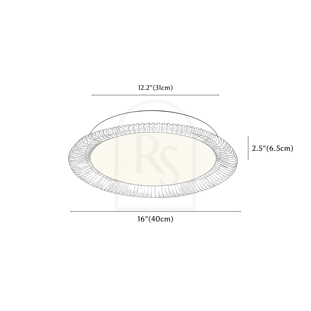 Serra Ceiling Light line drawing 1
