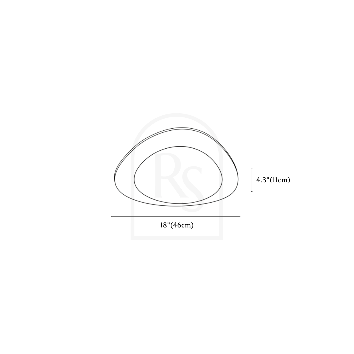 Malfi Ceiling Light line drawing 2
