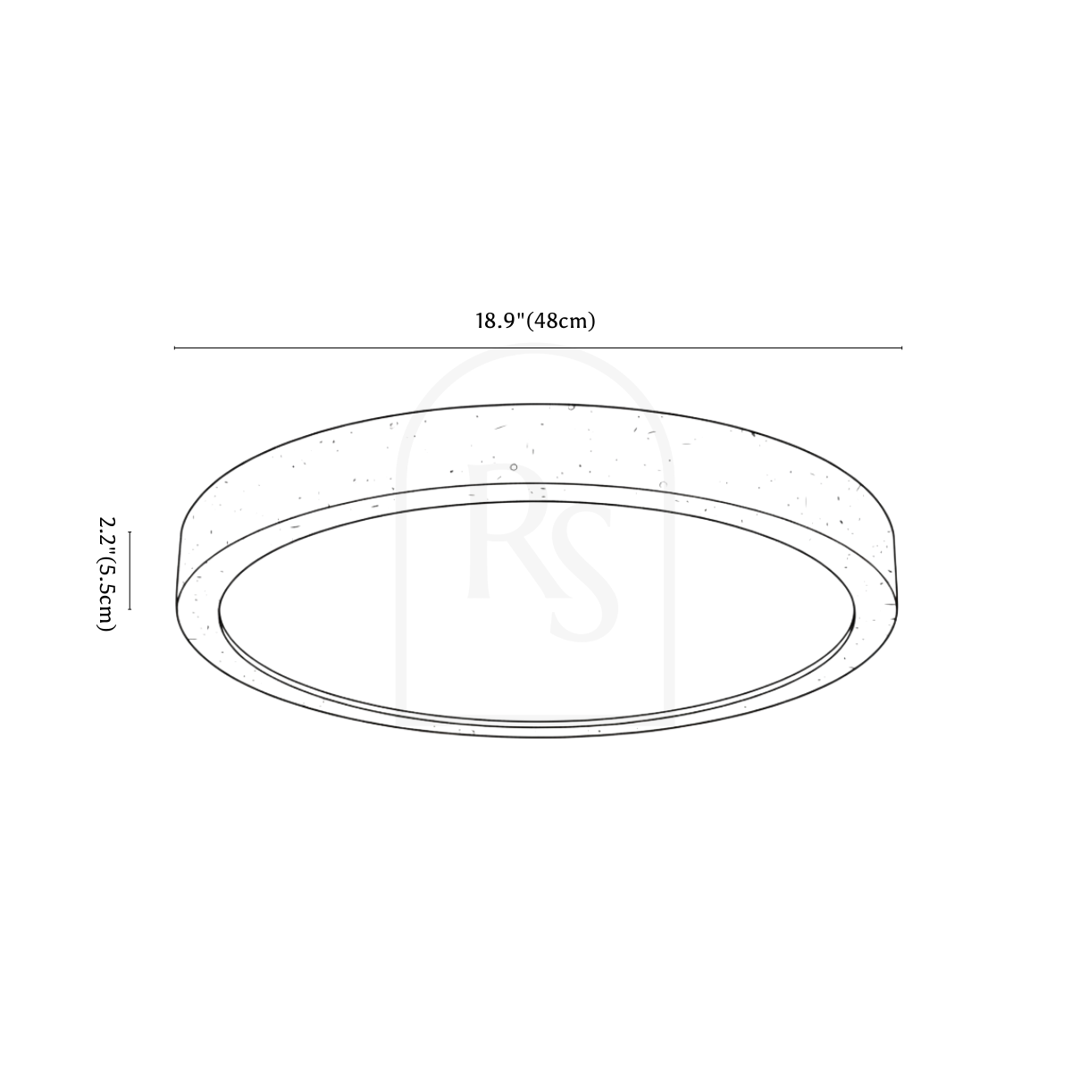 Richna Ceiling Light line drawing 2