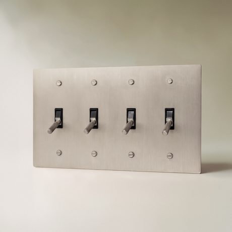 The Architectural Brass 4-Way Toggle Switch (1 to 5 Gang) - Open Box