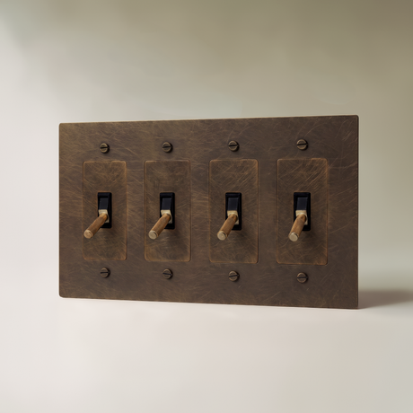 The Brass Toggle Switch (1 to 5 Gang)