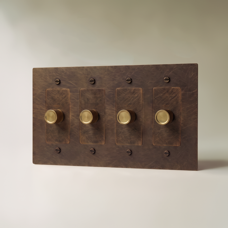 The Brass Dimmer Switch (1 to 5 Gang)