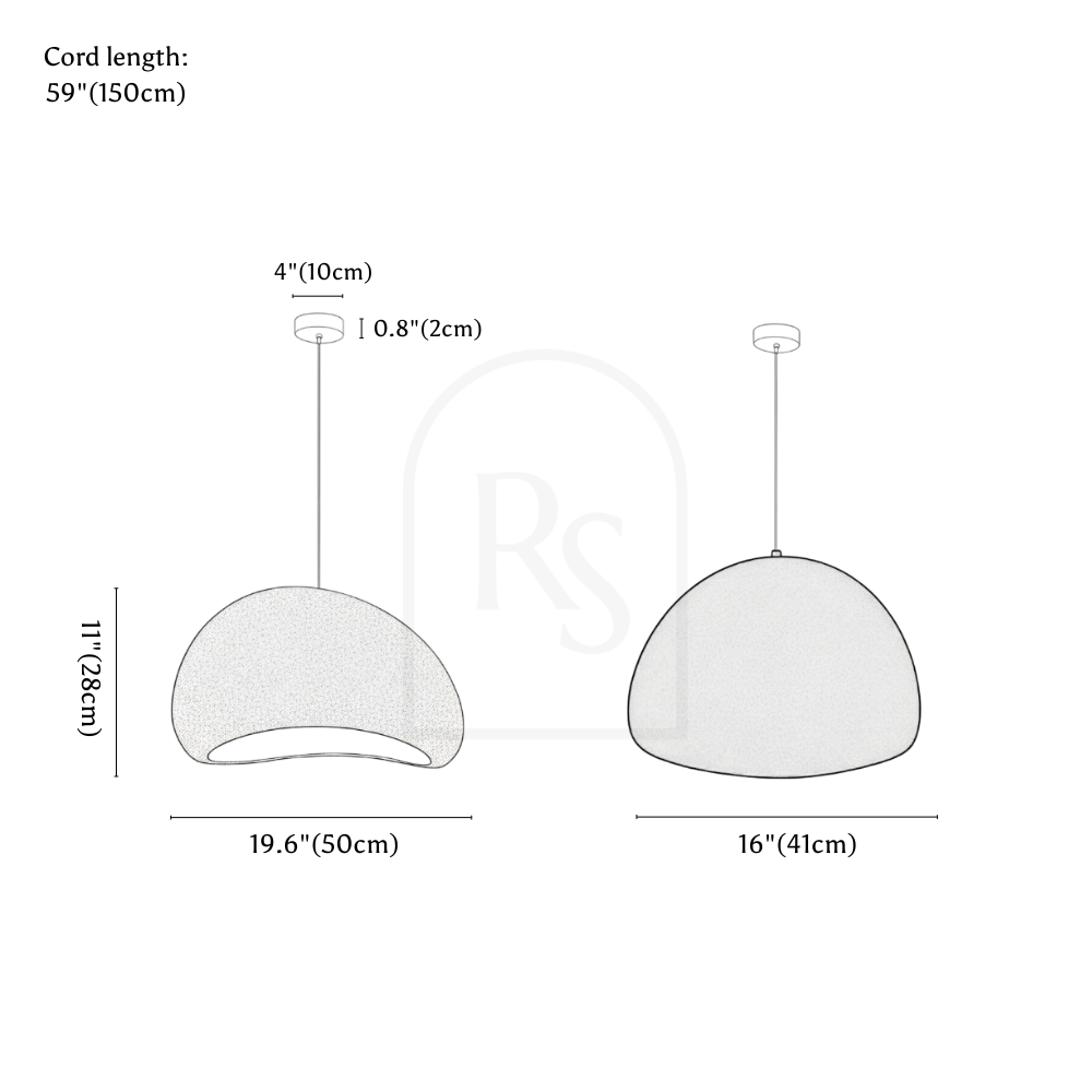Lámpara colgante Shibui arena line drawing 3