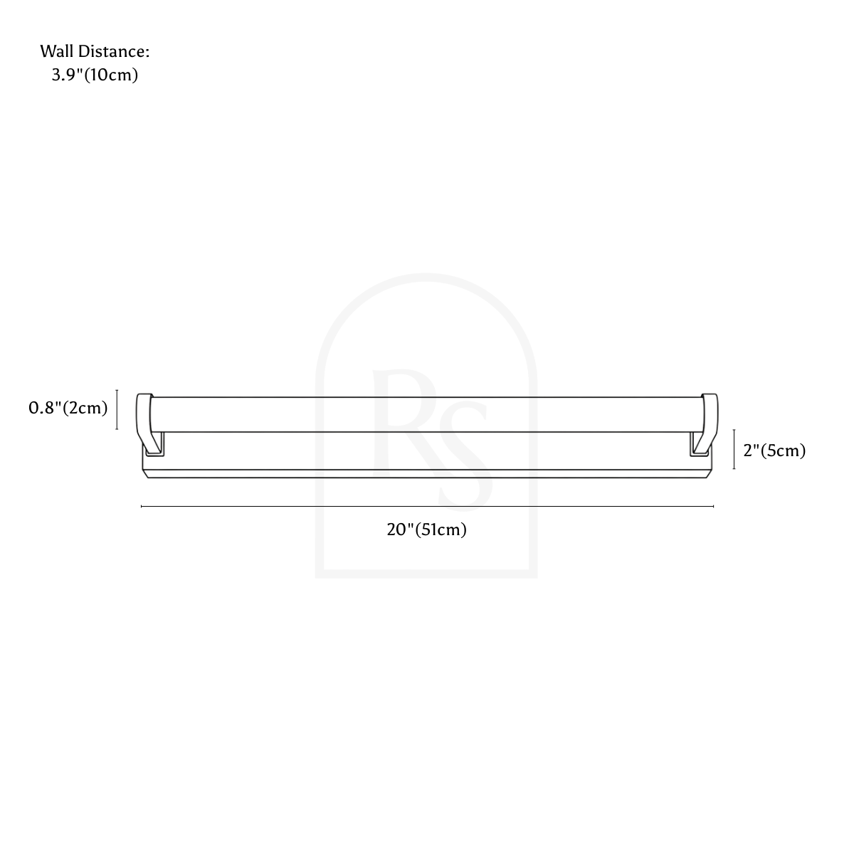 Klave Wall Lamp line drawing 2
