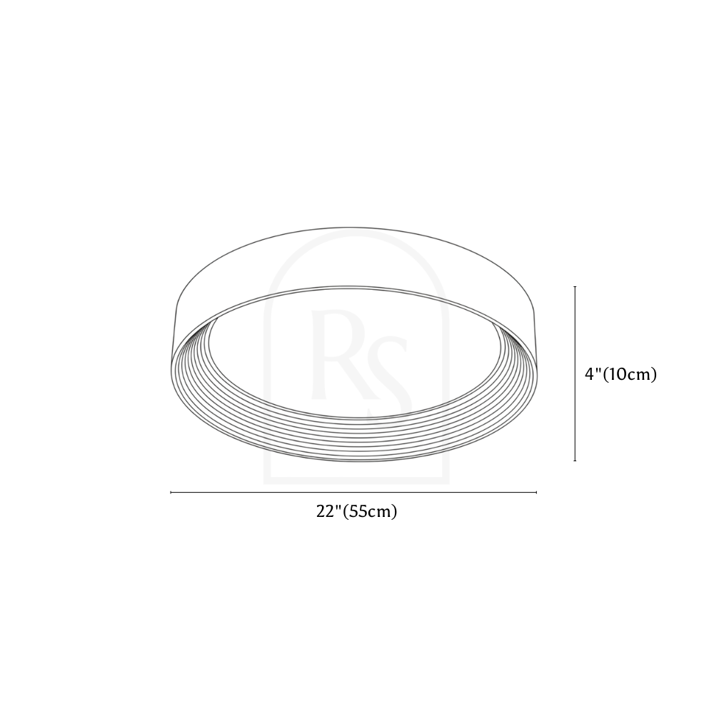 Ribata Ceiling Light line drawing 3