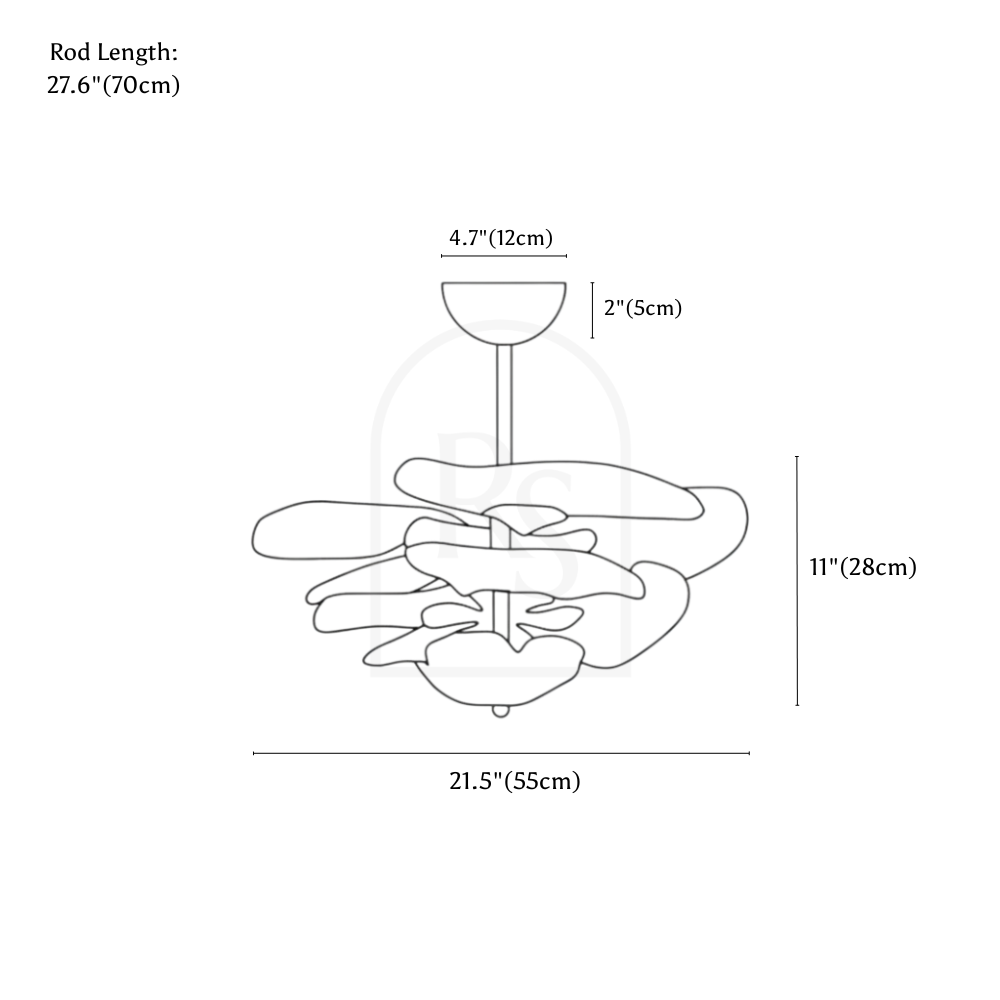 Aerlis Chandelier line drawing 1