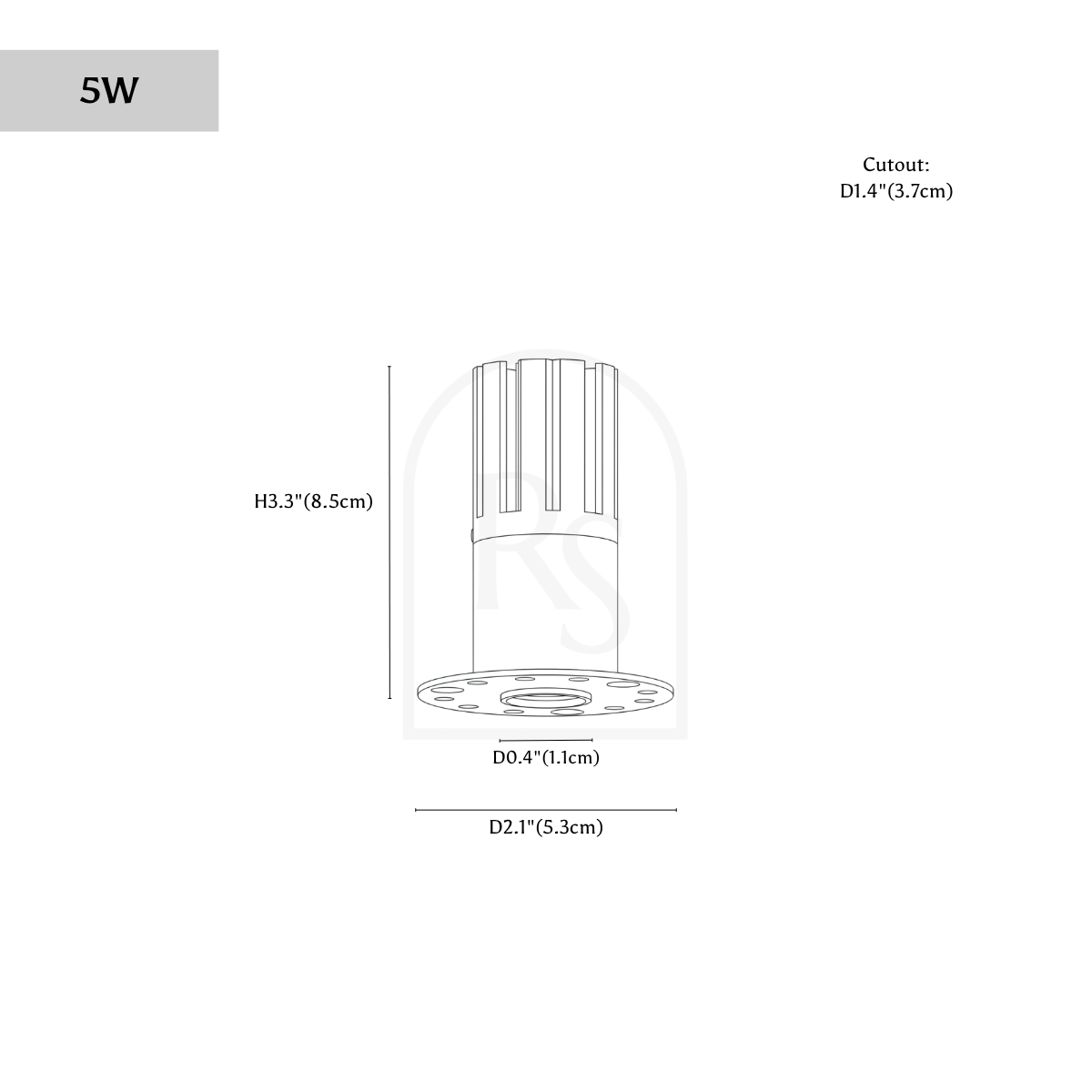 Torix Trimless Downlight line drawing 1