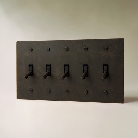 The Architectural Brass 4-Way Toggle Switch (1 to 5 Gang) - Open Box