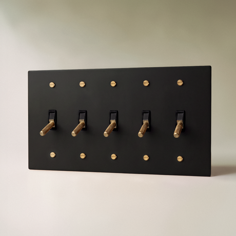 The Architectural Brass 4-Way Toggle Switch (1 to 5 Gang) - Open Box