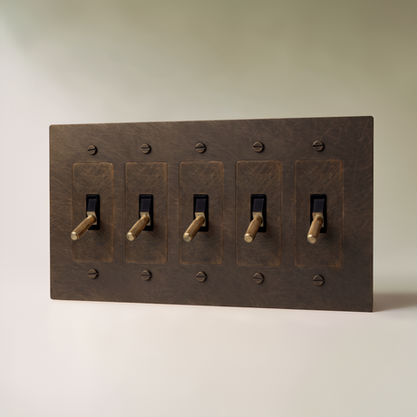 The Brass Toggle Switch (1 to 5 Gang)