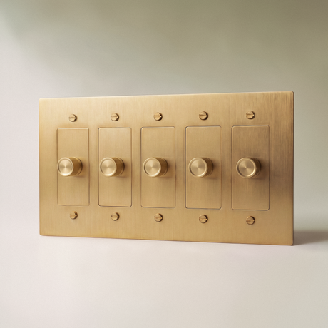 The Brass Dimmer Switch (1 to 5 Gang)